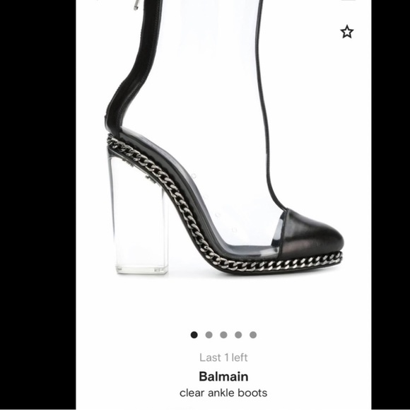 BALMAIN lucite clear ankle boots - Picture 8 of 15